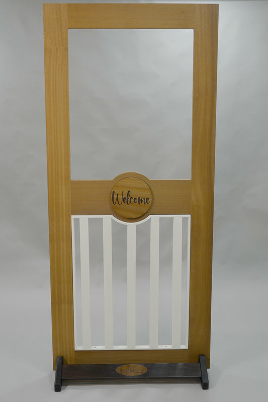 Round Deluxe Screen Door with Glass & Picket Panel