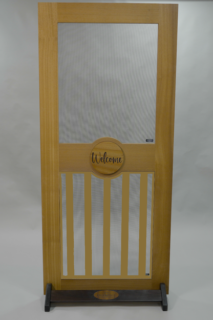 Round Deluxe Screen Door with Screens & Picket Panel