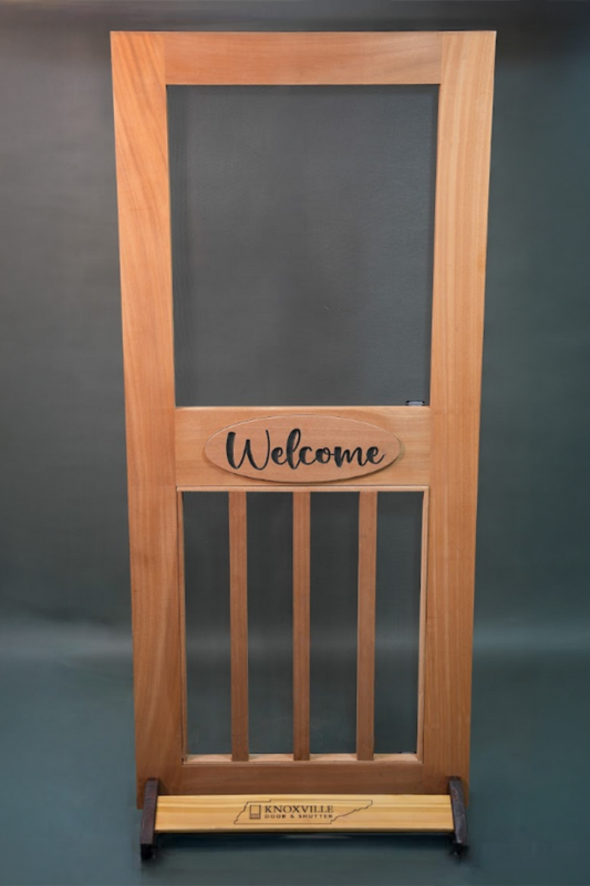 Oval Deluxe Screen Door With Screens & Picket Panel