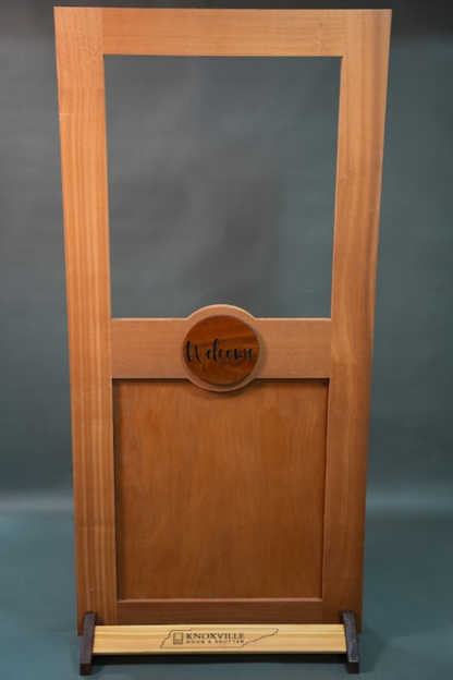 Round Deluxe Screen Door with Glass & Solid Panel