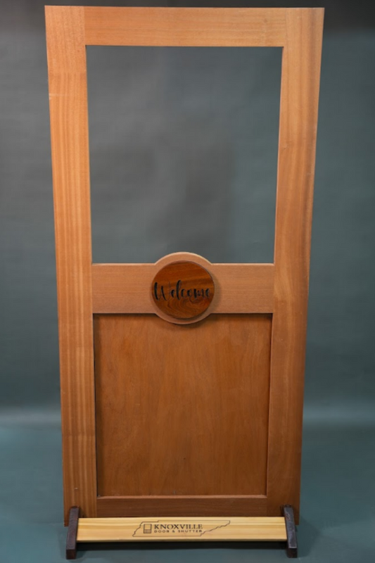 Round Deluxe Screen Door with Glass & Solid Panel