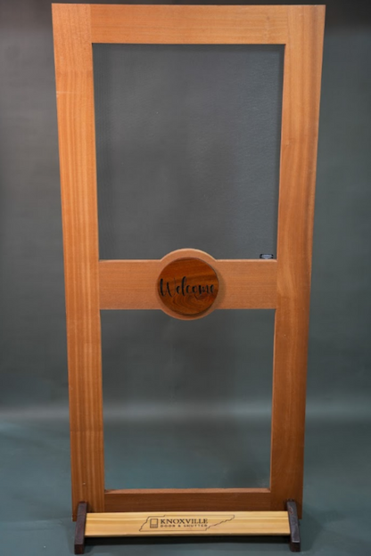Round Deluxe Screen Door With Glass