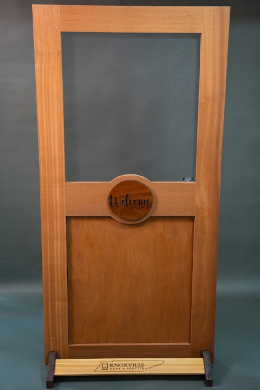 Round Deluxe Screen Door with Screen & Solid Panel